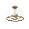 Z-Lite Callista 3 Light Semi Flush Mount, Rubbed Brass & Clear 3032SF-RB - alternate 5